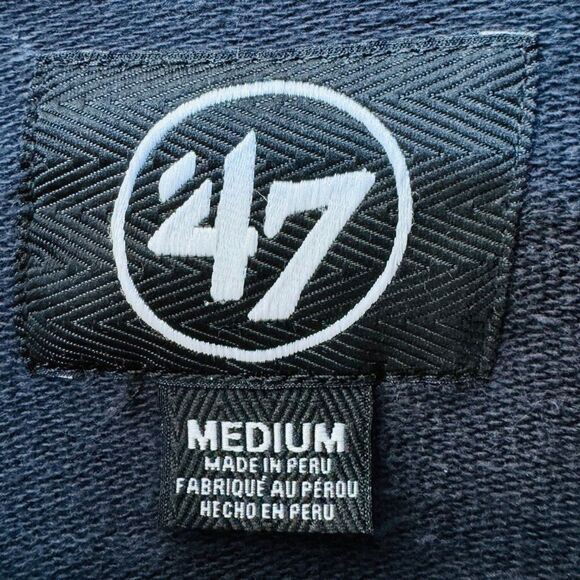 47 Brand Michigan Wolverines Navy Blue 1/2 Zip Pullover Sweatshirt. Medium. - Picture 9 of 11